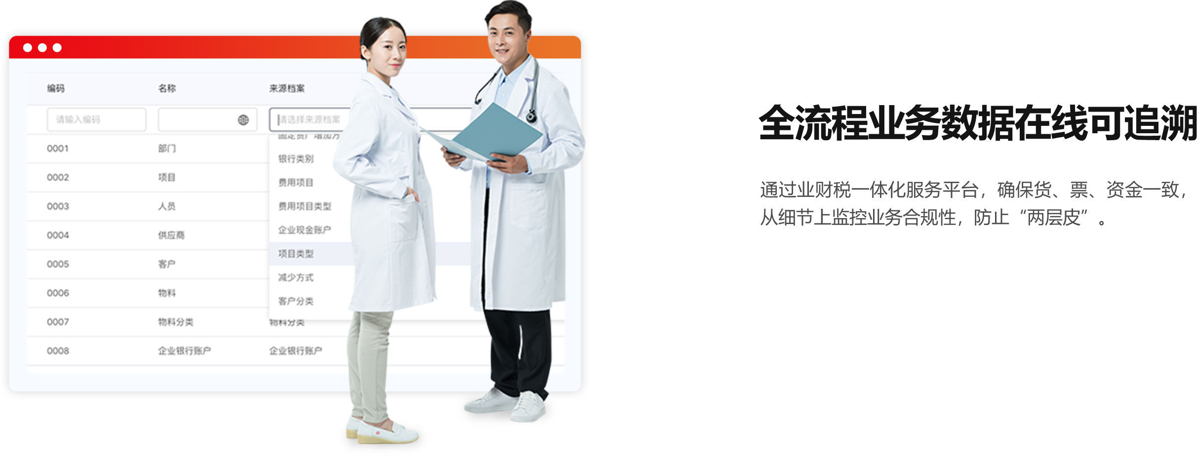 全流程业务数据在线可追溯