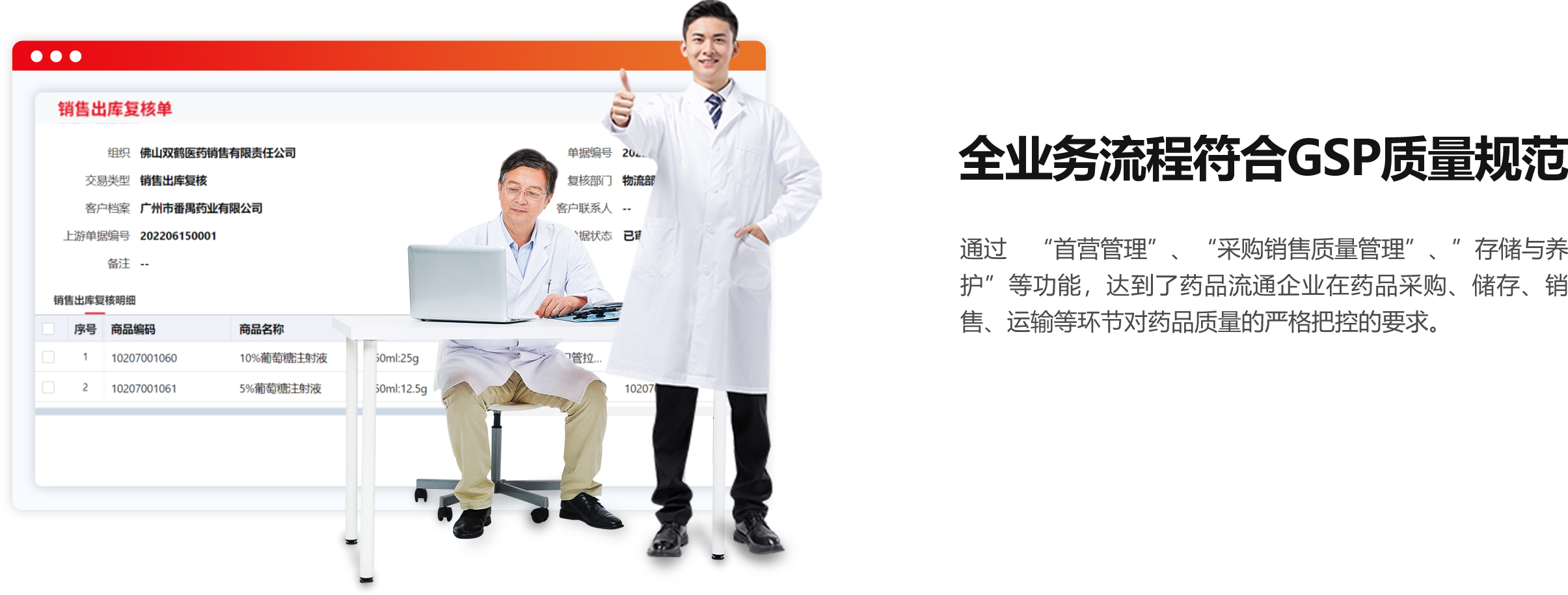全业务流程符合GSP质量规范
